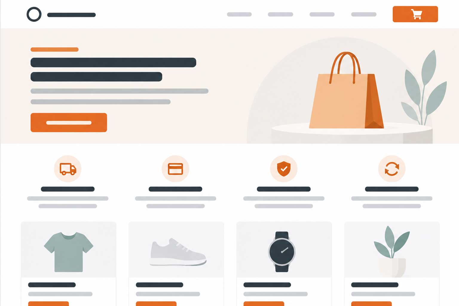 Illustration d'un site vitrine